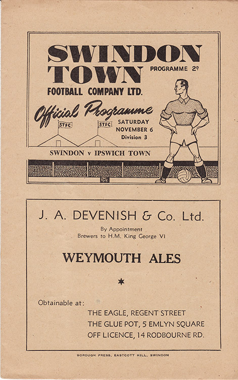 <b>Saturday, November 6, 1948</b><br />vs. Ipswich Town (Home)